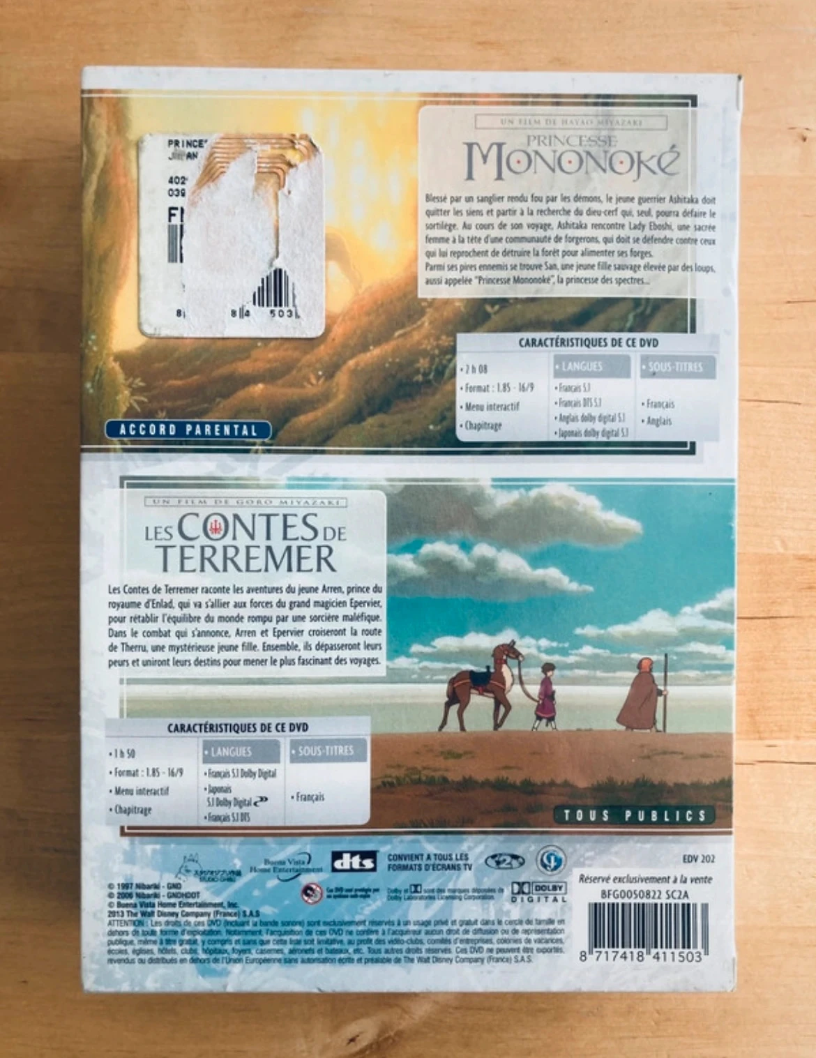 Coffret 2 DVD Princesa Mononoke e os Contos de Terramar de Hayao Miyazaki Studios Ghibli. – photo 2